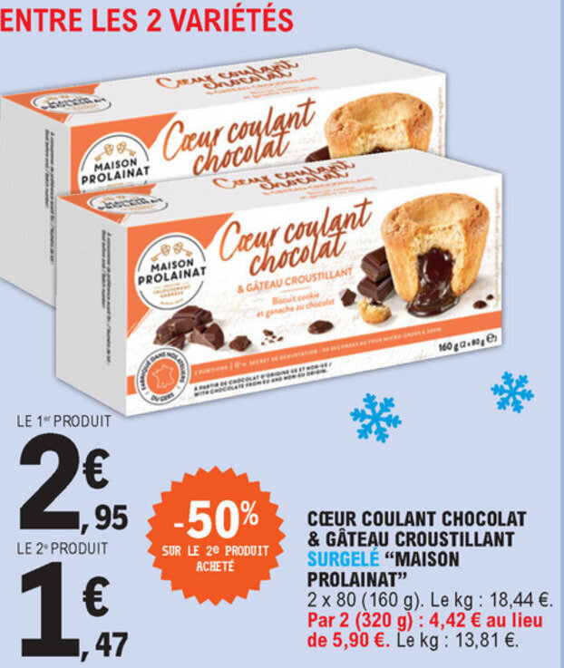 Promo Cœur Coulant Chocolat Gateau Croustillant Chez E Leclerc