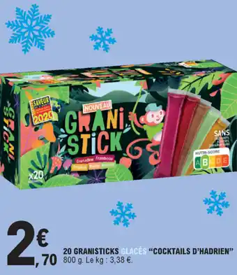 E.Leclerc 20 granisticks glacés offre