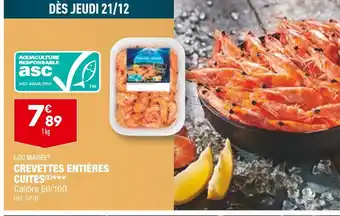 ALDI Loc marée crevettes entières cuites offre