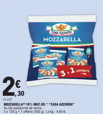 E.Leclerc Mozzarella offre