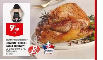 ALDI Gourmet finest cuisine chapon fermier label rouge offre