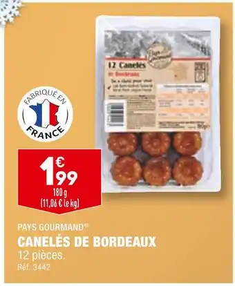 ALDI Pays gourmand canelés de bordeaux offre