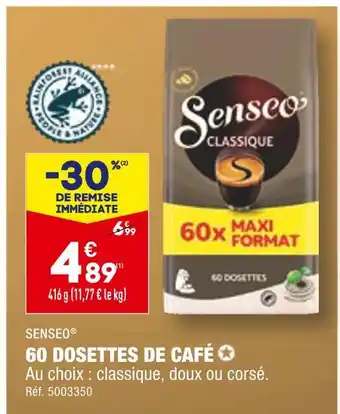 ALDI Senseo 60 dosettes de café offre