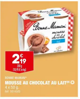 ALDI Bonne maman mousse au chocolat au lait offre