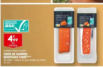 ALDI Gourmet finest cuisine cœur de saumon norvégien fumé offre