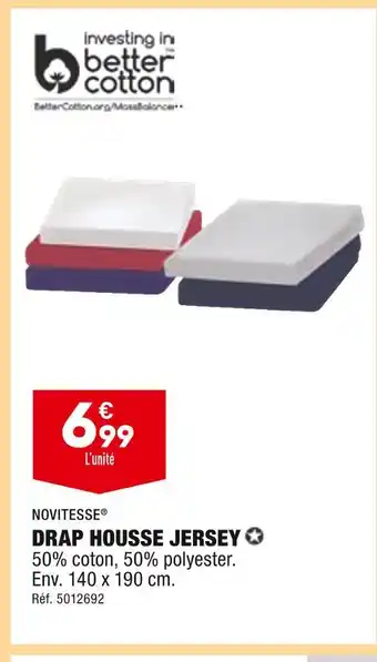 ALDI Novitesse drap housse jersey offre