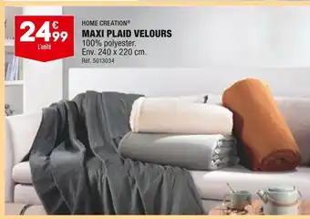ALDI Home creation maxi plaid velours offre