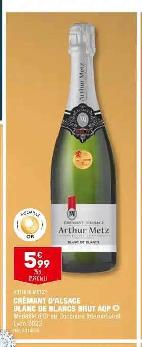 Arthur metz crémant d’alsace blanc de blancs brut aop