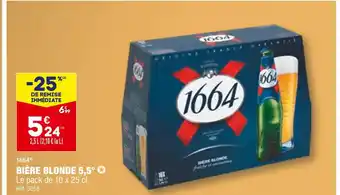 ALDI 1664 bière blonde 5,5° offre
