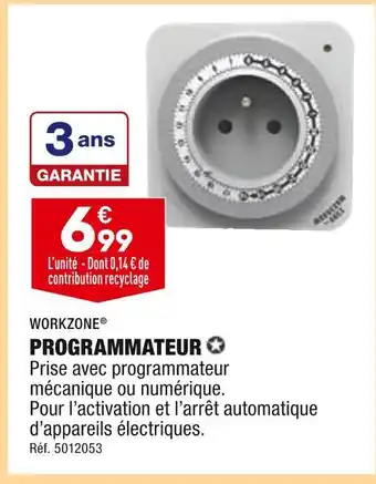 ALDI Workzone programmateur offre