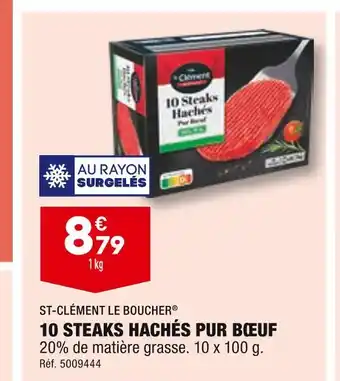 ALDI St-clément le boucher 10 steaks hachés pur bœuf offre
