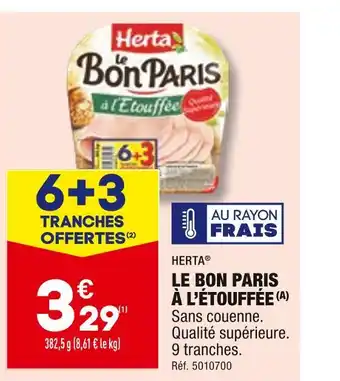 ALDI Herta le bon paris à l’étouffée offre
