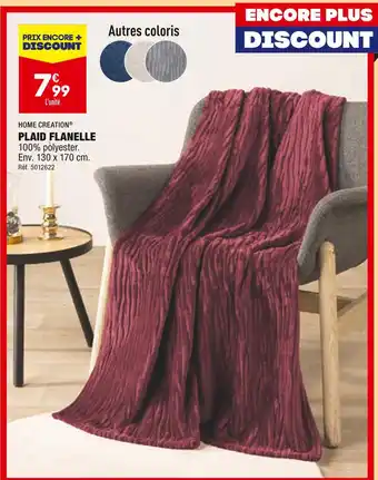 ALDI Home creation plaid flanelle offre
