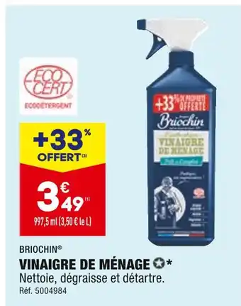 ALDI Briochin vinaigre de ménage offre