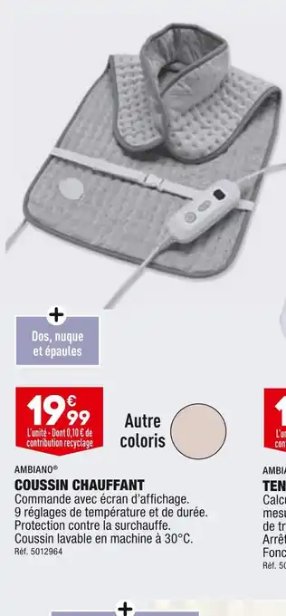 ALDI Ambiano coussin chauffant offre