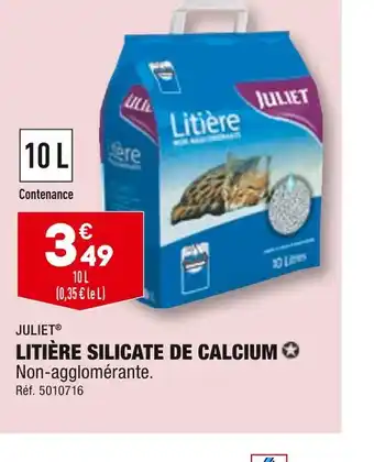 Juliet litière silicate de calcium