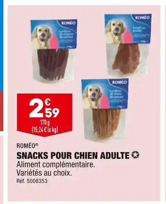 ALDI Roméo snacks pour chien adulte offre