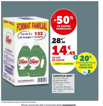 Super U Le chat lessive offre