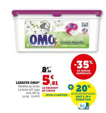 Super U Omo lessive offre