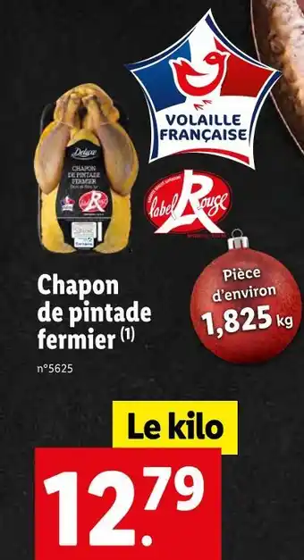 Lidl Deluxe chapon de pintade fermier offre