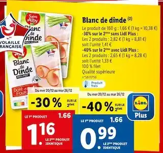 Lidl Saint alby blanc de dinde offre