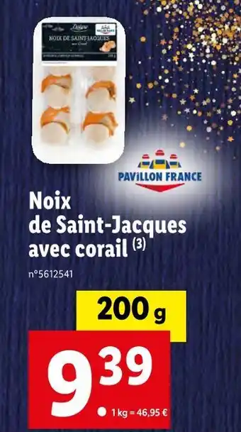 Lidl Pavillon france / deluxe noix de saint-jacques avec corail offre