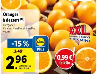 Lidl Oranges à dessert offre