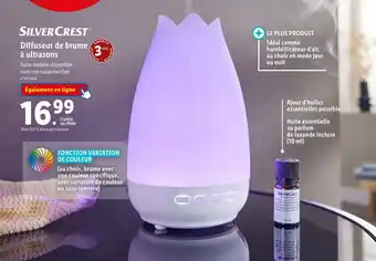 Lidl Silvercrest diffuseur de brume à ultrasons offre