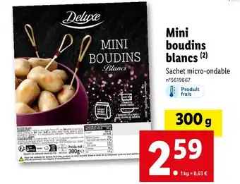 Lidl Deluxe mini boudins blancs offre