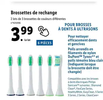 Lidl Oral-b brossettes de rechange offre