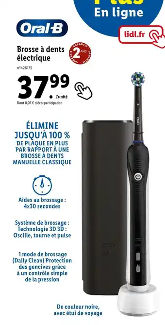 Lidl Oral-b brosse à dents électrique offre