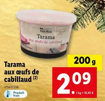 Lidl Nautica tarama aux œufs de cabillaud offre