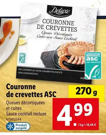 Deluxe couronne de crevettes asc
