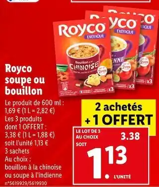 Lidl Royco soupe ou bouillon offre