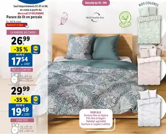 Lidl Parure de lit en percale offre