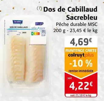 Colruyt Sacrebleu dos de cabillaud offre