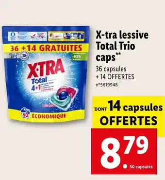 Lidl X-tra x-tra lessive total trio caps offre
