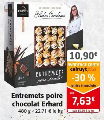 Colruyt Erhard entremets poire chocolat offre
