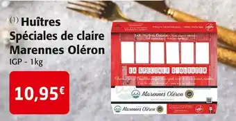 Huîtres spéciales de claire marennes oléron