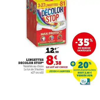 Decolor stop lingettes