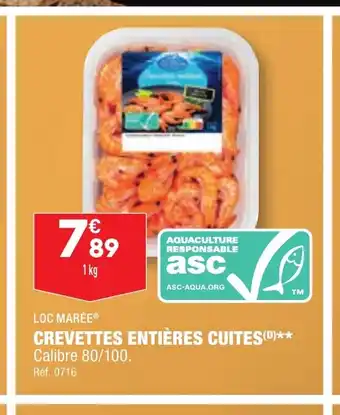 ALDI CREVETTES ENTIÈRES CUITES offre