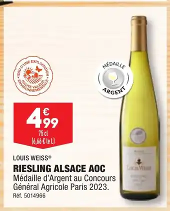 ALDI RIESLING ALSACE AOC offre