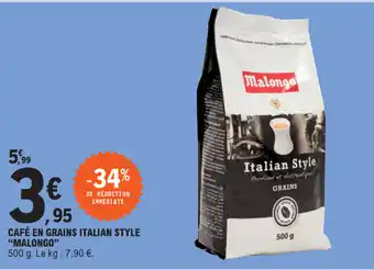 E.Leclerc Café En Grains Italian Style offre