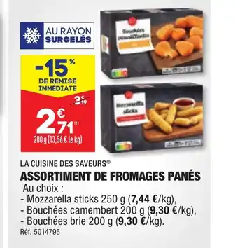 ALDI ASSORTIMENT DE FROMAGES PANÉS offre