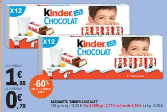 E.Leclerc Bâtonnets Kinder Chocolat offre