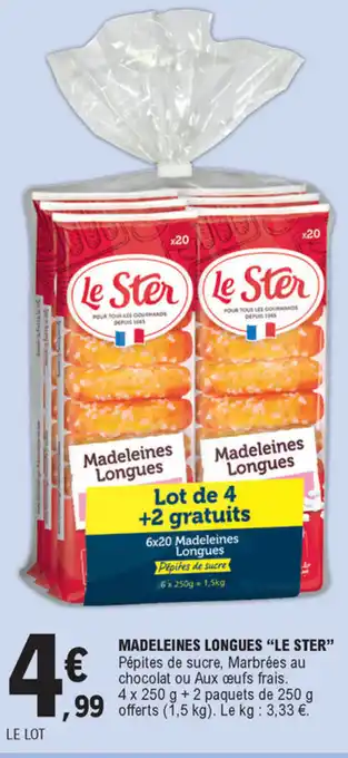 E.Leclerc Madeleines Longues Le Ster offre