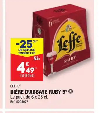 ALDI BIÈRE D'ABBAYE RUBY 5 offre
