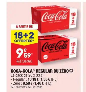 ALDI COCA-COLAⓇ REGULAR OU ZÉRO ✪ offre