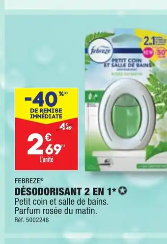 ALDI DÉSODORISANT 2 EN 1** offre