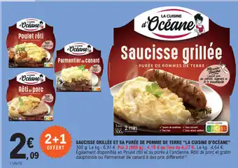 E.Leclerc Saucisse Grillée Et Sa Purée De Pomme De Terre La Cuisine D'Océane offre